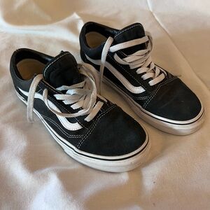 Vans Classic Black and White Lace-Up Shoes